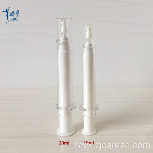 10ml 20ml White Airless Cosmetic Syringe Bottle